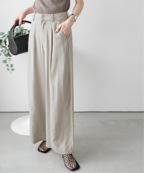 Lajour（ラジュール）の「【日本製】美シルエットワイドパンツ（その他パンツ・レディース・ベージュ/マルチ/ブラック/ストライプ・L/M）」の11枚目の写真