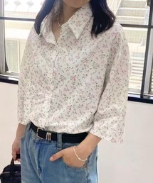 フレンチ花柄シャツ
