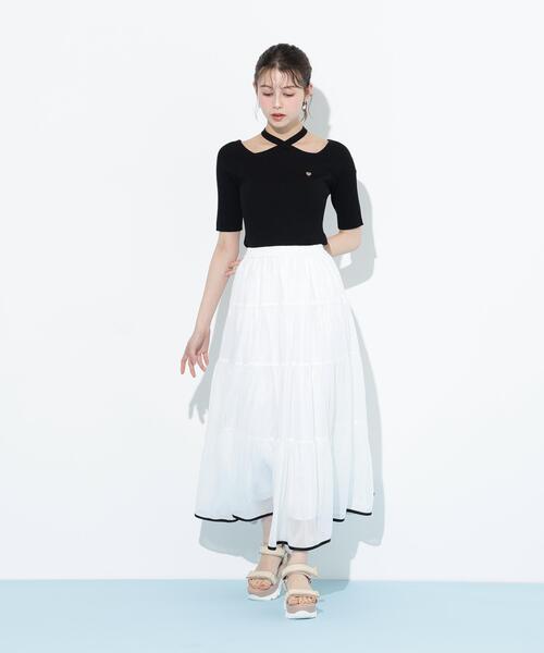 JILL by JILL STUART（ジルバイジルスチュアート）の「◇ヘムラインティアードスカート（スカート・レディース・ホワイト/ピンク/パープル・FREE）」の7枚目の写真