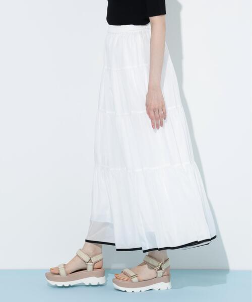 JILL by JILL STUART（ジルバイジルスチュアート）の「◇ヘムラインティアードスカート（スカート・レディース・ホワイト/ピンク/パープル・FREE）」の9枚目の写真