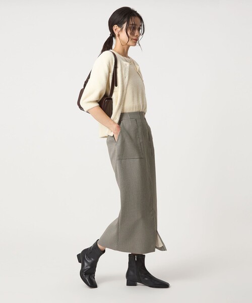 green label relaxing（グリーンレーベルリラクシング）の「［size SHORTあり］キチントボトムス Iライン スリム タイト スカート（スカート・レディース・ブラック/その他1/その他2・SHORT/36/38/40）」の6枚目の写真