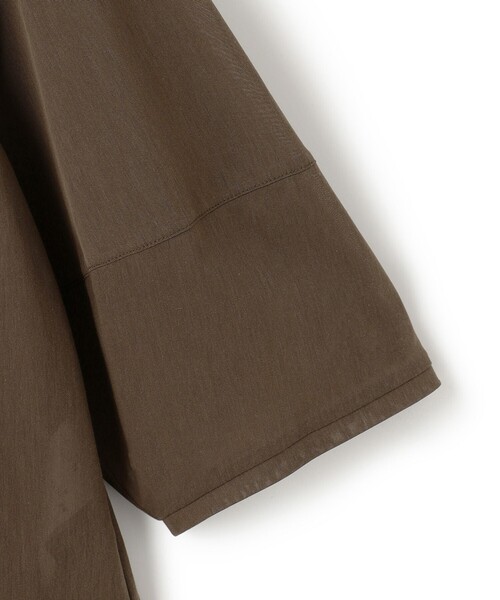 【洗える】クリアトリコットジャージー ギャザーフォルム カットソー