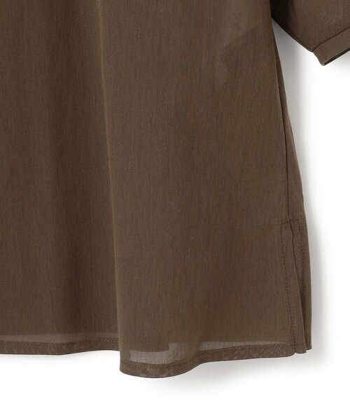 【洗える】クリアトリコットジャージー ギャザーフォルム カットソー