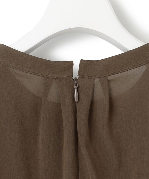 【洗える】クリアトリコットジャージー ギャザーフォルム カットソー