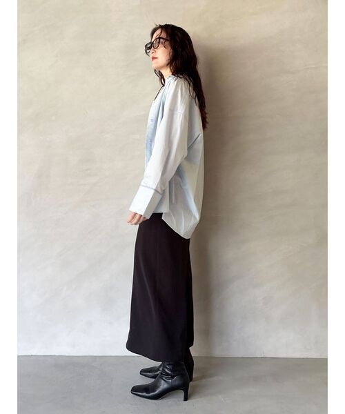 LAGUNAMOON（ラグナムーン）の「ドロップディティールサテンキャミワンピース（ワンピース・レディース・ミント/ベージュ/ブラック・SMALL/MEDIUM）」の7枚目の写真