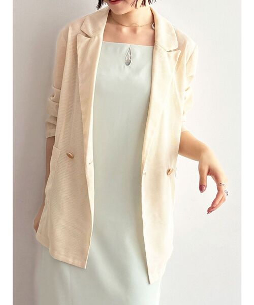 LAGUNAMOON（ラグナムーン）の「ドロップディティールサテンキャミワンピース（ワンピース・レディース・ミント/ベージュ/ブラック・SMALL/MEDIUM）」の15枚目の写真