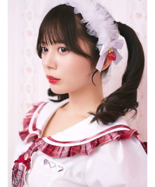 Ank Rouge(アンクルージュ)の「ふわふわチュールストロベリーヘッドドレス(その他ヘアアクセサリー・レディース・ピンク/ブラック/ホワイト・FREE)」の2枚目の写真