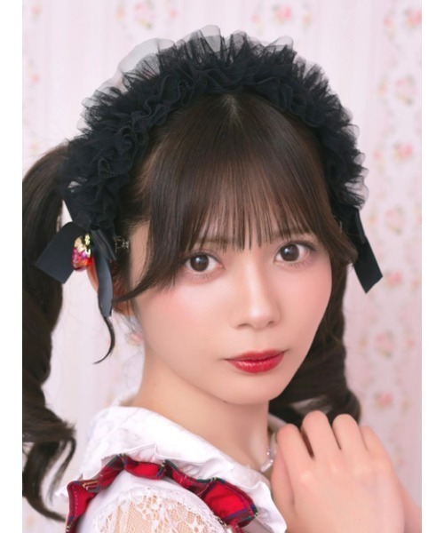 Ank Rouge(アンクルージュ)の「ふわふわチュールストロベリーヘッドドレス(その他ヘアアクセサリー・レディース・ピンク/ブラック/ホワイト・FREE)」の1枚目の写真