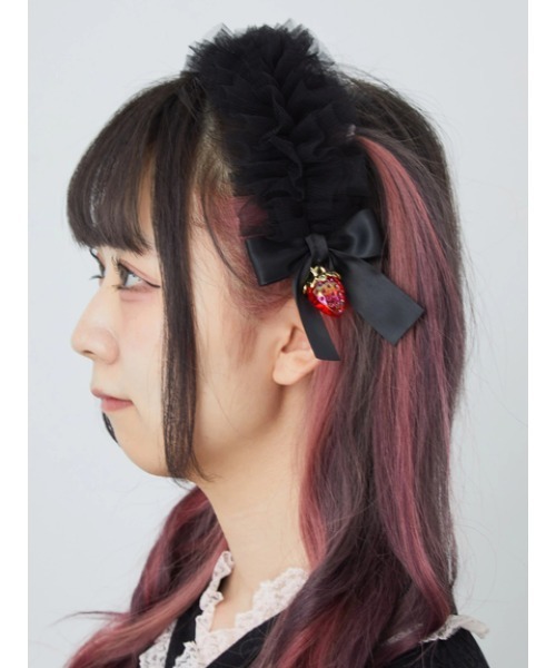 Ank Rouge(アンクルージュ)の「ふわふわチュールストロベリーヘッドドレス(その他ヘアアクセサリー・レディース・ピンク/ブラック/ホワイト・FREE)」の9枚目の写真