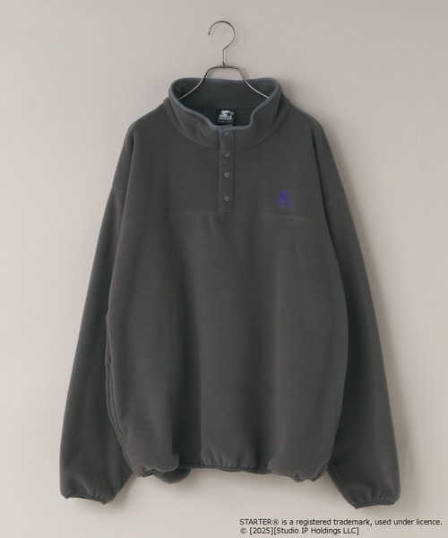 LOWRYS FARM(ローリーズファーム)の「【LFM(U)】STARTERフリースプルオーバー 592150(スウェット・メンズ・ホワイト/チャコールグレー/レッド・MEDIUM/LARGE)」の16枚目の写真