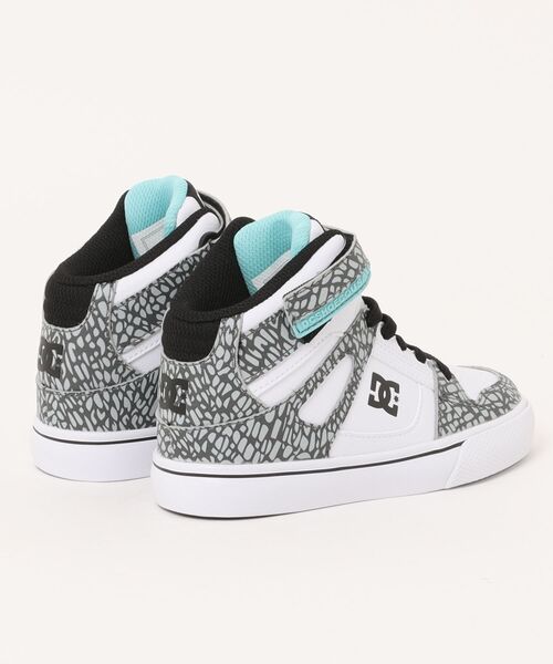DC SHOES(ディーシーシューズ)の「DC SHOES ディーシーシューズ KS PURE HIGH-TOP SE EV SN(スニーカー・キッズ・ホワイト系その他/ホワイト×グレー・17.0cm/18.0cm/19.0cm/20.0cm/21.0cm/22.0cm/23.0cm)」の3枚目の写真