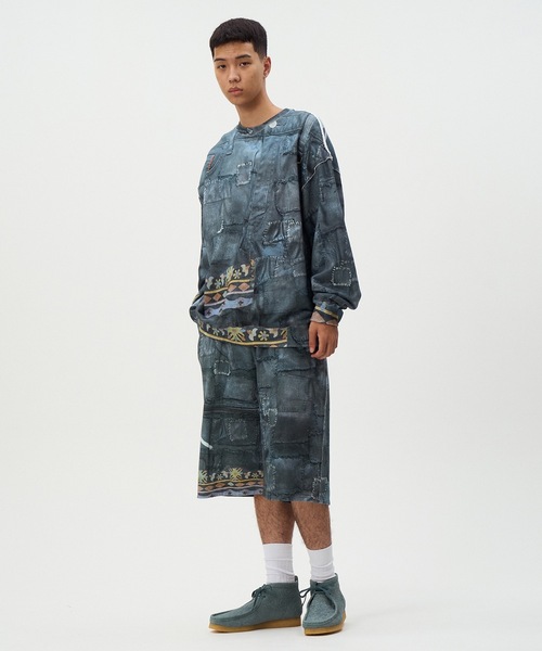 DISCOVERED(ディスカバード)の「CRUST TROMPELOEIL SHORTS(スウェットパンツ・メンズ・ブラック・1/3)」の4枚目の写真