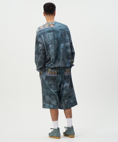 DISCOVERED(ディスカバード)の「CRUST TROMPELOEIL SHORTS(スウェットパンツ・メンズ・ブラック・1/3)」の5枚目の写真