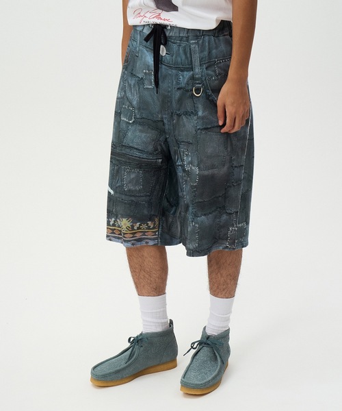 DISCOVERED(ディスカバード)の「CRUST TROMPELOEIL SHORTS(スウェットパンツ・メンズ・ブラック・1/3)」の6枚目の写真