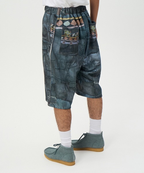 DISCOVERED(ディスカバード)の「CRUST TROMPELOEIL SHORTS(スウェットパンツ・メンズ・ブラック・1/3)」の7枚目の写真