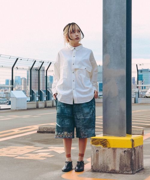 DISCOVERED(ディスカバード)の「CRUST TROMPELOEIL SHORTS(スウェットパンツ・メンズ・ブラック・1/3)」の11枚目の写真