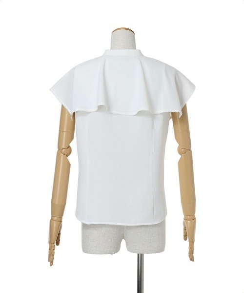 an another angelus（アンアナザーアンジェラス）の「スクエアケープ衿ローズ刺繍ブラウス（シャツ/ブラウス・レディース・ピンクベージュ/オフホワイト・FREE）」の19枚目の写真