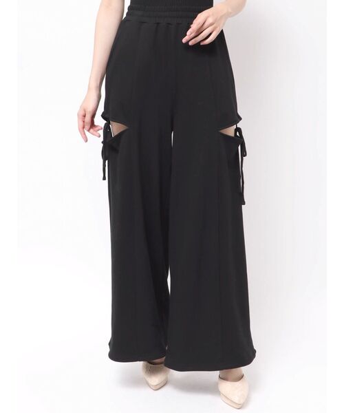 RESEXXY（リゼクシー）の「サイドリボンスウェットワイドパンツ（その他パンツ・レディース・グレー/チャコールグレー/ブラック・FREE）」の10枚目の写真