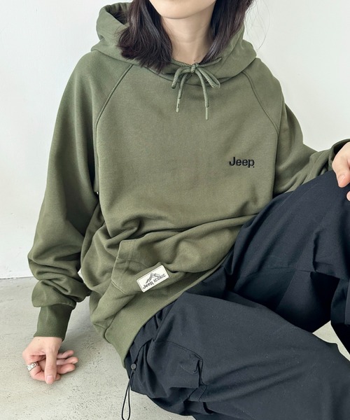 JEEP(ジープ)の「【日本未発売/WEB限定】JEEP(ジープ)/ワンポイント ロゴ刺繍 パーカー フーディ/Raglan Small Hood T-shirt(パーカー・レディース・カーキ/ブラック/レッド/ホワイト/ネイビー・M/S/XL/L)」の12枚目の写真