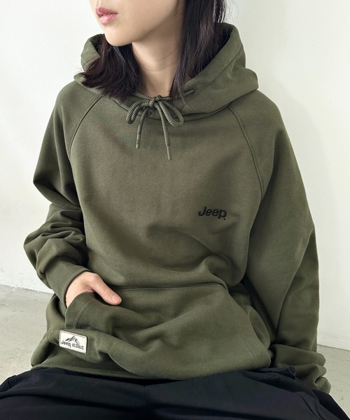 JEEP(ジープ)の「【日本未発売/WEB限定】JEEP(ジープ)/ワンポイント ロゴ刺繍 パーカー フーディ/Raglan Small Hood T-shirt(パーカー・レディース・カーキ/ブラック/レッド/ホワイト/ネイビー・M/S/XL/L)」の13枚目の写真
