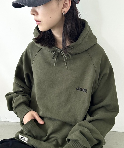 JEEP(ジープ)の「【日本未発売/WEB限定】JEEP(ジープ)/ワンポイント ロゴ刺繍 パーカー フーディ/Raglan Small Hood T-shirt(パーカー・レディース・カーキ/ブラック/レッド/ホワイト/ネイビー・M/S/XL/L)」の15枚目の写真