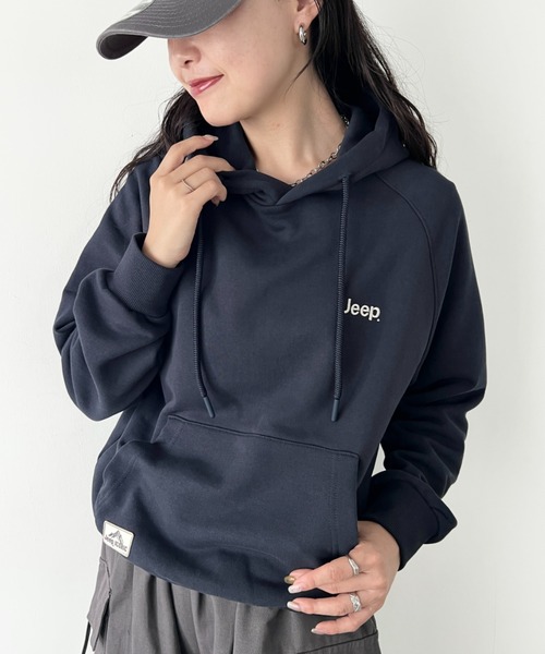 JEEP(ジープ)の「【日本未発売/WEB限定】JEEP(ジープ)/ワンポイント ロゴ刺繍 パーカー フーディ/Raglan Small Hood T-shirt(パーカー・レディース・カーキ/ブラック/レッド/ホワイト/ネイビー・M/S/XL/L)」の19枚目の写真
