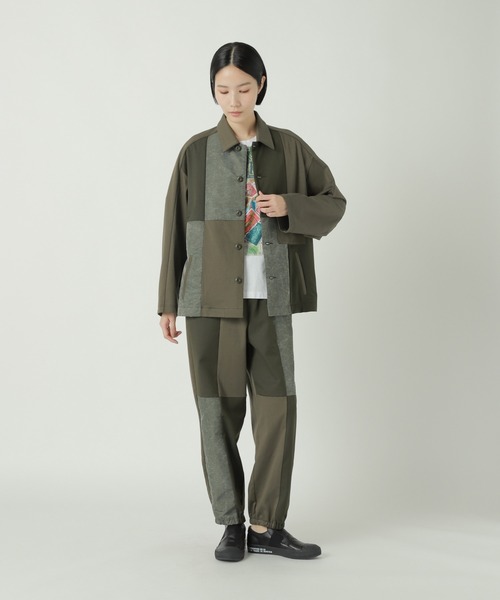 ZUCCa（ズッカ）の「(S)パッチワークジャージィー / 羽織り / S（ミリタリージャケット・レディース・カーキ/ブラック・M size）」の10枚目の写真