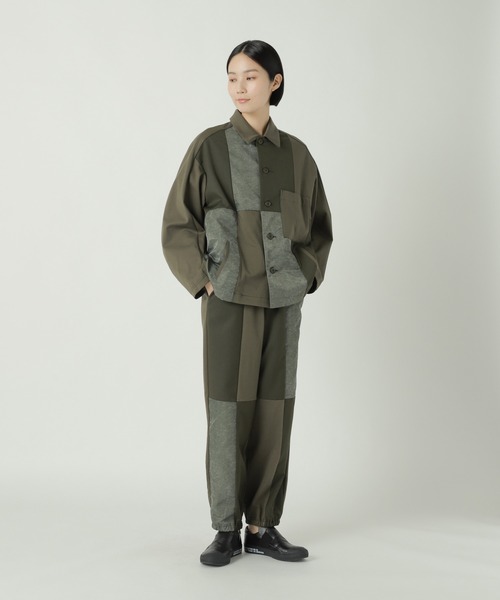 ZUCCa（ズッカ）の「(S)パッチワークジャージィー / 羽織り / S（ミリタリージャケット・レディース・カーキ/ブラック・M size）」の8枚目の写真