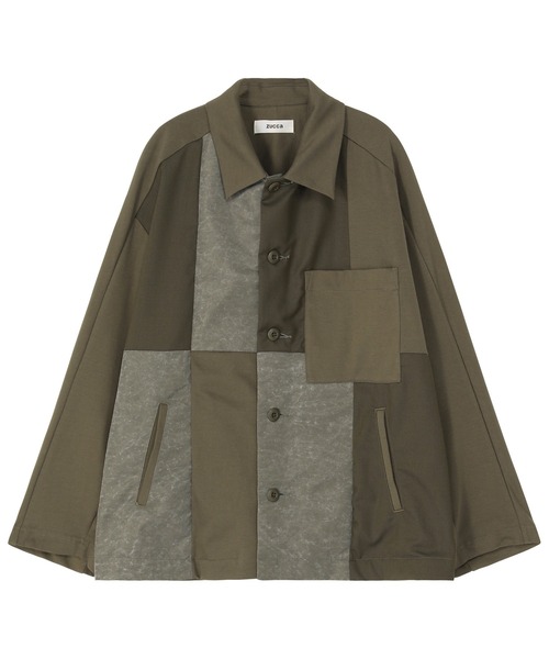 ZUCCa（ズッカ）の「(S)パッチワークジャージィー / 羽織り / S（ミリタリージャケット・レディース・カーキ/ブラック・M size）」の11枚目の写真