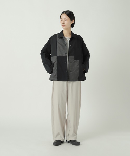 ZUCCa（ズッカ）の「(S)パッチワークジャージィー / 羽織り / S（ミリタリージャケット・レディース・カーキ/ブラック・M size）」の3枚目の写真