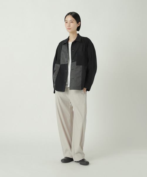 ZUCCa（ズッカ）の「(S)パッチワークジャージィー / 羽織り / S（ミリタリージャケット・レディース・カーキ/ブラック・M size）」の5枚目の写真
