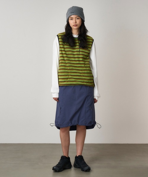 gramicci フリースベスト　プルオーバー　ウィメンズ　サーマル　XL THERMAL FLEECE W'S PULLOVER｜サーマルフリースウィメンズプル