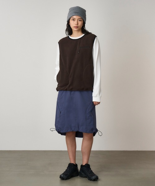 Gramicci(グラミチ)の「THERMAL FLEECE W'S PULLOVER|サーマルフリースウィメンズプルオーバー(ベスト・レディース・グリーン系その他/ヘザーグレー/ブラウン系・XL/L/M/S)」の6枚目の写真