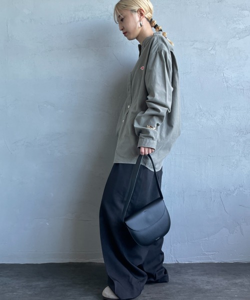 DANTON（ダントン）の「[DANTON/ダントン] コットンフランネル バンドカラーシャツ（シャツ/ブラウス・レディース・オリーブ/キナリ/グレー・42/40/38）」の8枚目の写真