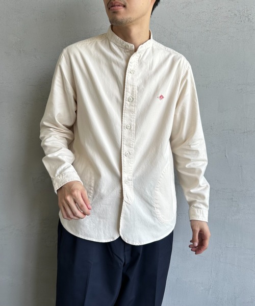 DANTON/ダントン] コットンフランネル バンドカラーシャツ（シャツ