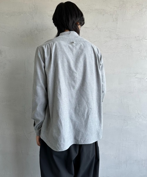 DANTON（ダントン）の「[DANTON/ダントン] コットンフランネル バンドカラーシャツ（シャツ/ブラウス・レディース・オリーブ/キナリ/グレー・42/40/38）」の20枚目の写真