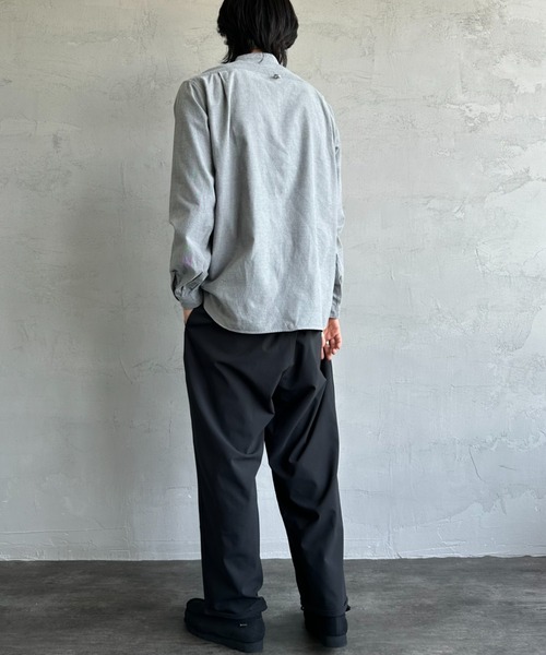 DANTON（ダントン）の「[DANTON/ダントン] コットンフランネル バンドカラーシャツ（シャツ/ブラウス・レディース・オリーブ/キナリ/グレー・42/40/38）」の14枚目の写真