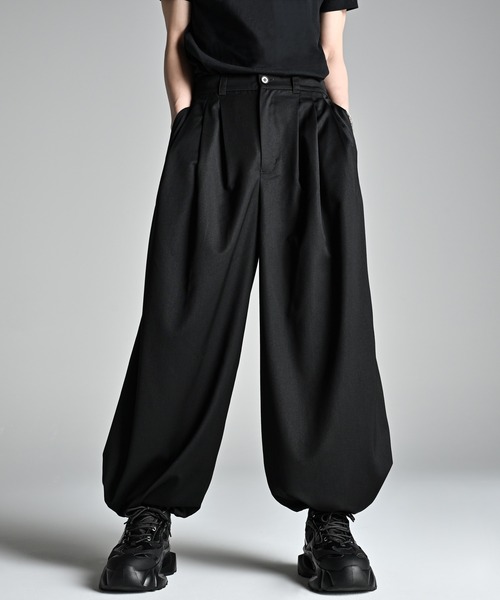 welise（ウェライズ）の「【welise × 犬飼京 -ephemeral- 】BONTAN グレイスフルヘビーTR 2way3タックワイドフレアスラックス（スラックス・メンズ・ブラック・M/S/XS/L）」の7枚目の写真