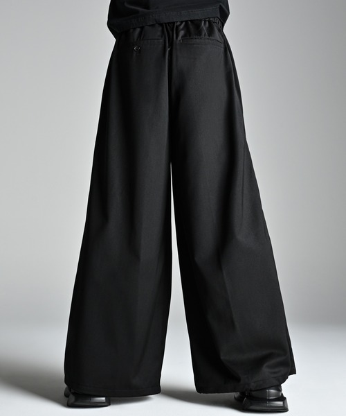 welise（ウェライズ）の「【welise × 犬飼京 -ephemeral- 】BONTAN グレイスフルヘビーTR 2way3タックワイドフレアスラックス（スラックス・メンズ・ブラック・M/S/XS/L）」の6枚目の写真