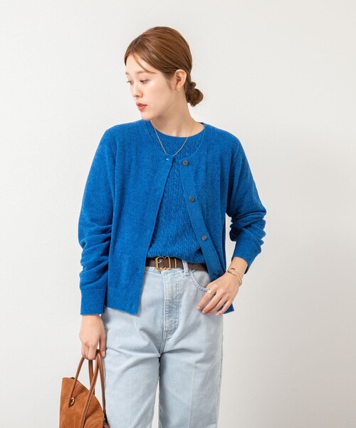 Rie Miller（リエミラー）の「《手洗い可能》《アンサンブル対応》モールヤーンミニケーブルプルオーバーニット（ニット/セーター・レディース・ボルドー/ブルー/グレー/ベビーピンク・38）」の17枚目の写真