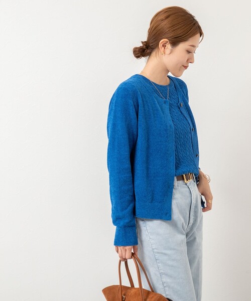 Rie Miller（リエミラー）の「《手洗い可能》《アンサンブル対応》モールヤーンミニケーブルプルオーバーニット（ニット/セーター・レディース・ボルドー/ブルー/グレー/ベビーピンク・38）」の18枚目の写真