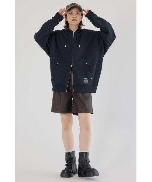 RODEO CROWNS WIDE BOWL（ロデオクラウンズワイドボウル）の「SHARE Wジップ パーカー（パーカー・レディース・ブラック/グレー×ホワイト/ブラウン/レッド・MEDIUM/LARGE）」の8枚目の写真