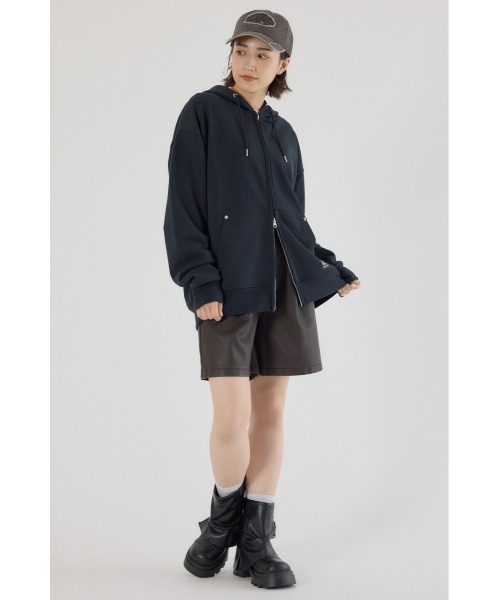 RODEO CROWNS WIDE BOWL（ロデオクラウンズワイドボウル）の「SHARE Wジップ パーカー（パーカー・レディース・ブラック/グレー×ホワイト/ブラウン/レッド・MEDIUM/LARGE）」の9枚目の写真