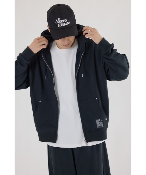 RODEO CROWNS WIDE BOWL（ロデオクラウンズワイドボウル）の「SHARE Wジップ パーカー（パーカー・レディース・ブラック/グレー×ホワイト/ブラウン/レッド・MEDIUM/LARGE）」の11枚目の写真