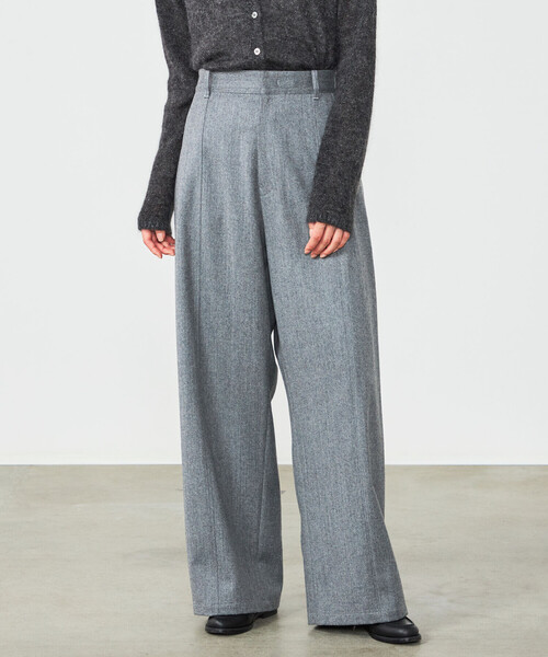 LE GLAZIK（ルグラジック）の「LE GLAZIK | ウール ワイドイージーパンツ WOMEN（その他パンツ・レディース・ダークネイビー/ベージュ/グレー・36）」の10枚目の写真
