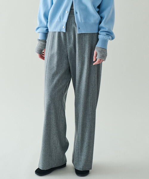 LE GLAZIK（ルグラジック）の「LE GLAZIK | ウール ワイドイージーパンツ WOMEN（その他パンツ・レディース・ダークネイビー/ベージュ/グレー・36）」の7枚目の写真