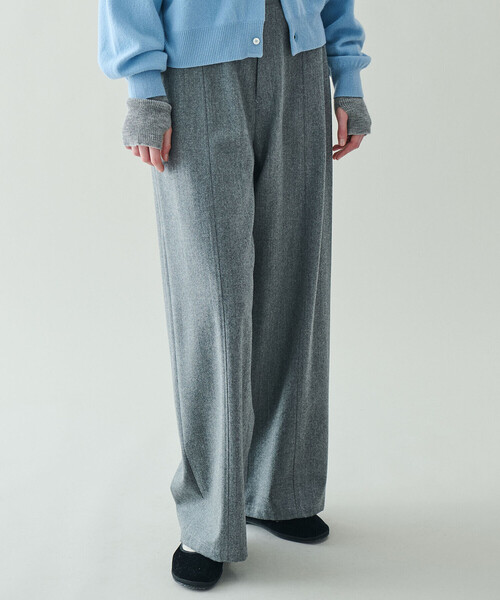 LE GLAZIK（ルグラジック）の「LE GLAZIK | ウール ワイドイージーパンツ WOMEN（その他パンツ・レディース・ダークネイビー/ベージュ/グレー・36）」の8枚目の写真