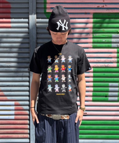 EXAMPLE（エグザンプル）の「EXAMPLE ALLSTAR BEAR TEE（Tシャツ/カットソー・メンズ・ブラック/ホワイト・M/L/XL/XXL）」の5枚目の写真