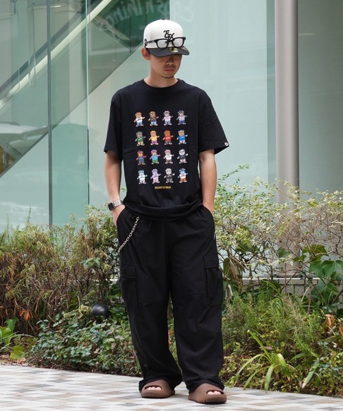 EXAMPLE（エグザンプル）の「EXAMPLE ALLSTAR BEAR TEE（Tシャツ/カットソー・メンズ・ブラック/ホワイト・M/L/XL/XXL）」の8枚目の写真