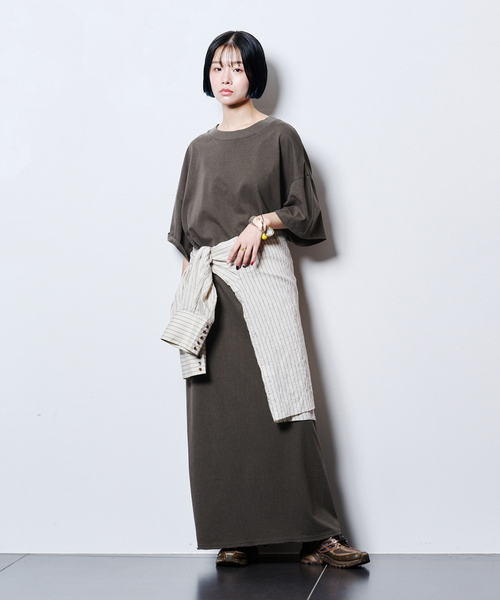 CITYSHOP（シティーショップ）の「SCARF CUT DRESS：ワンピース（ワンピース・レディース・チャコールグレー/ブラック・36/38）」の13枚目の写真